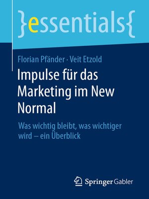 cover image of Impulse für das Marketing im New Normal